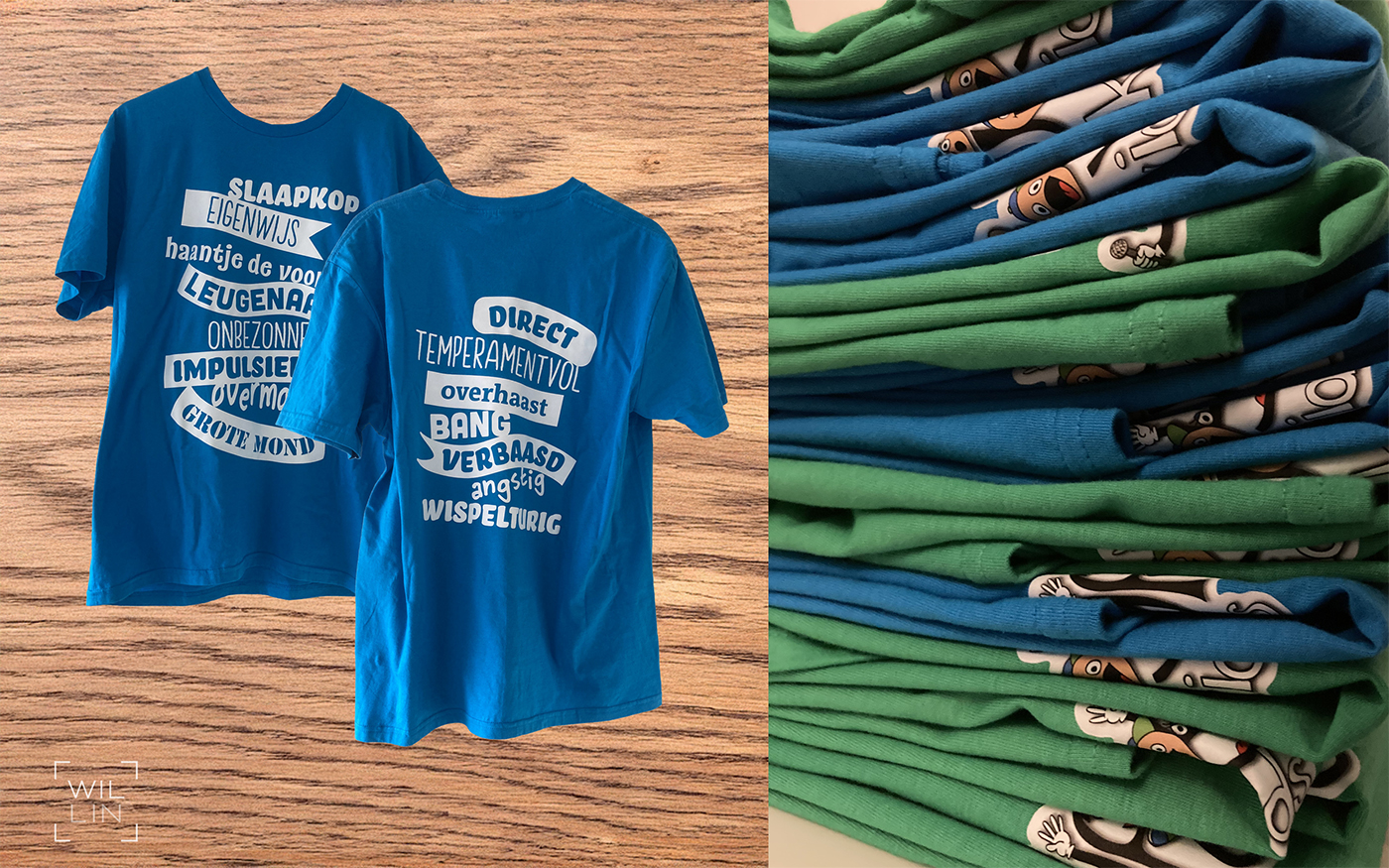 Bedrukken shirts van Kindertheater Knettergek& Joyful Kids